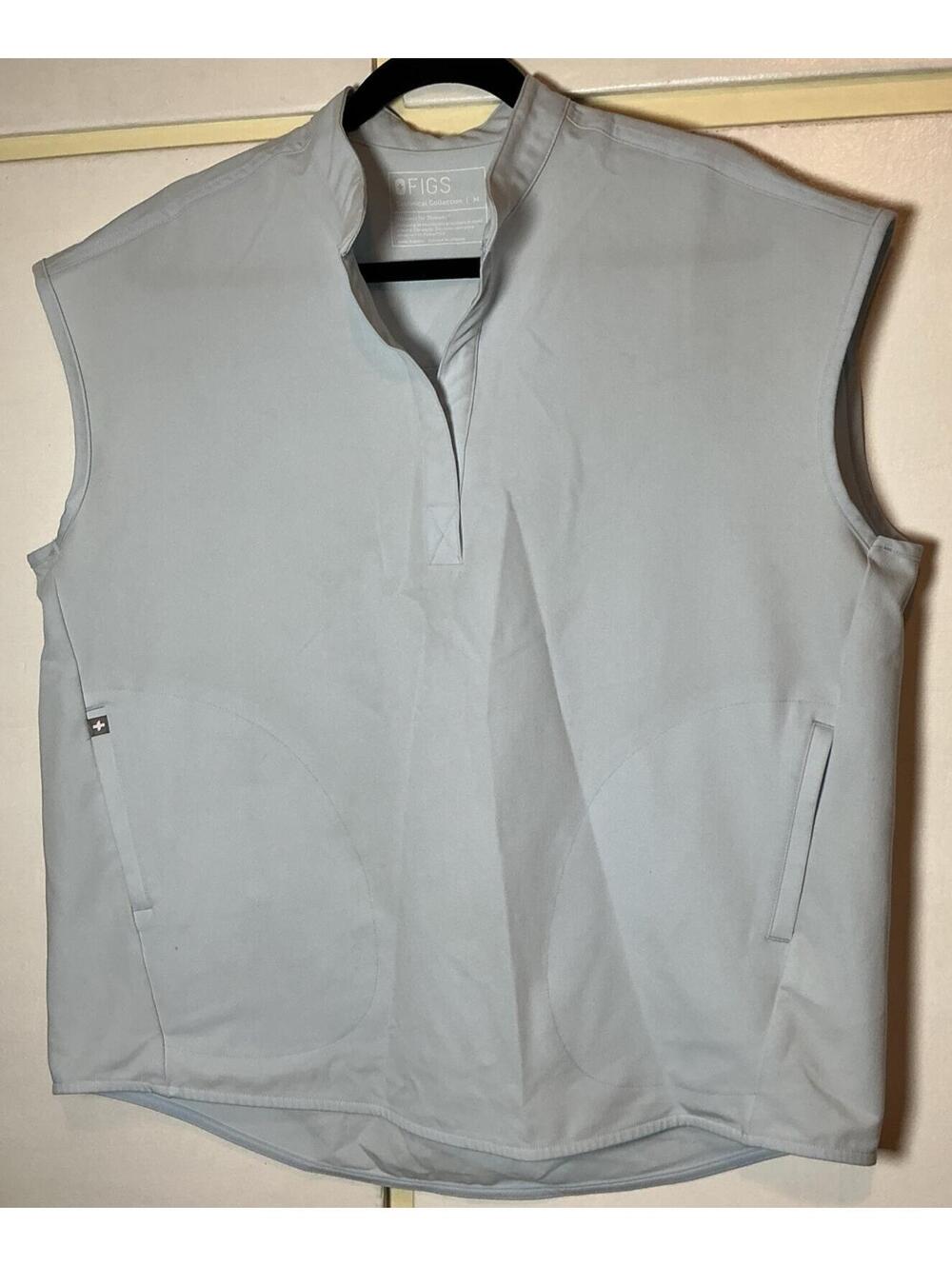 FIGS Technical Collection Sleeveless Scrub Top Fit Women's Size Medium Blue